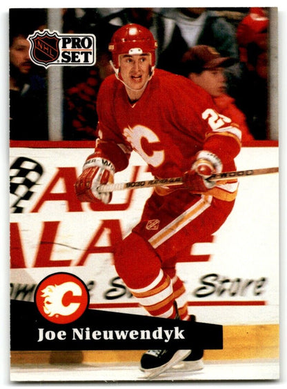 1991-92 Pro Set French Joe Nieuwendyk Calgary Flames #29