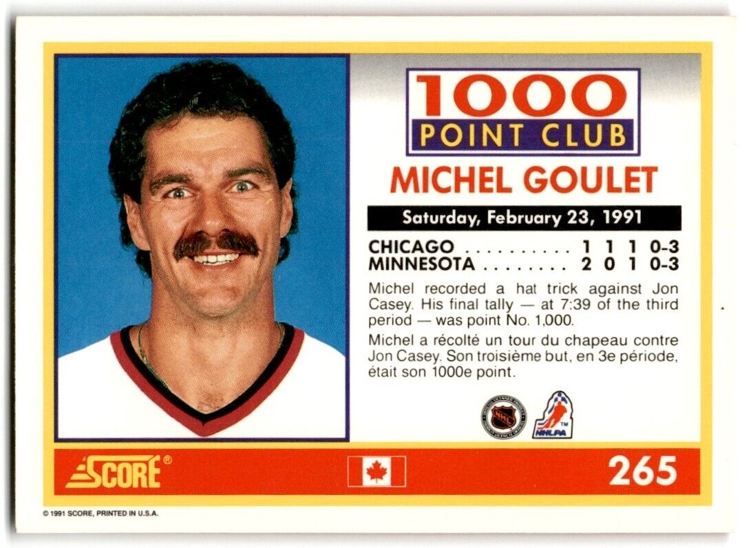 1991-92 Score Canadian Michel Goulet Chicago Blackhawks #265