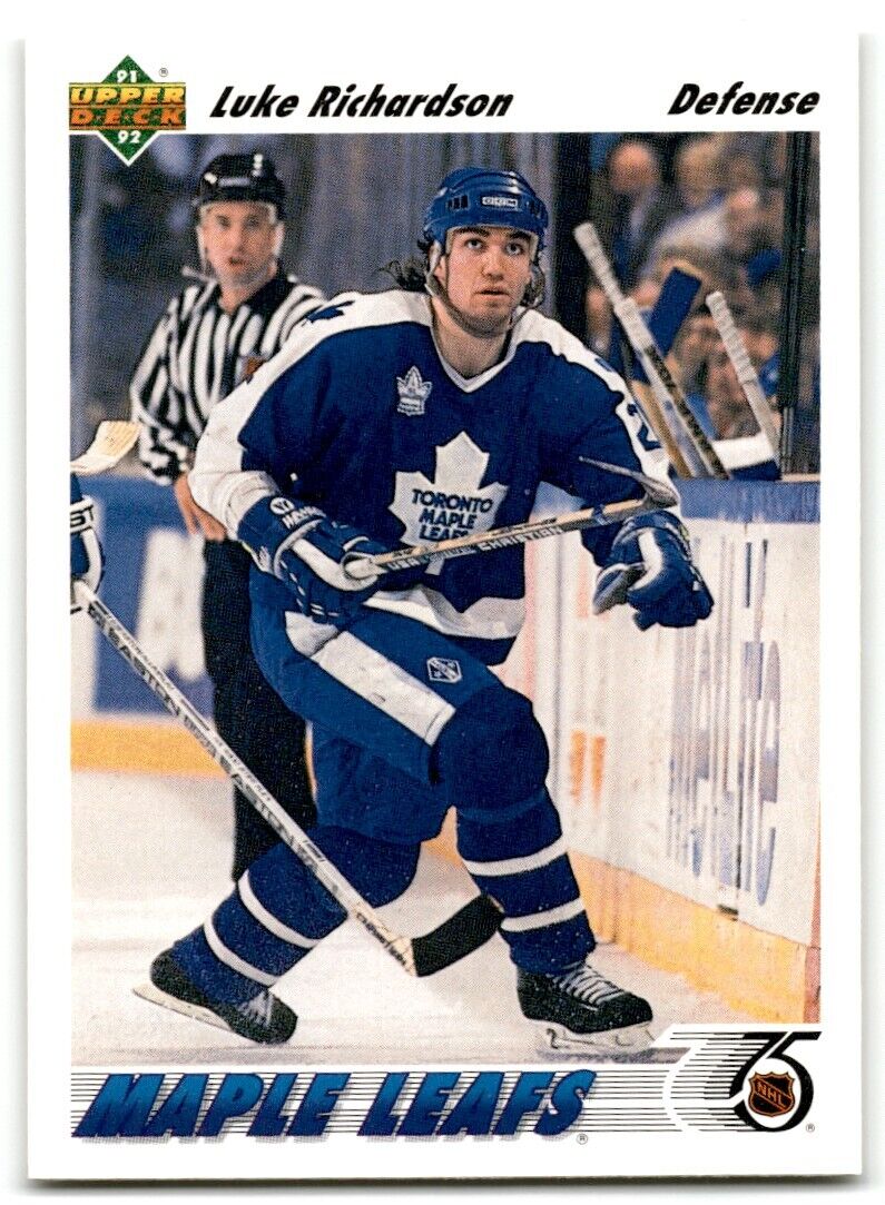 1991-92 Upper Deck Luke Richardson Toronto Maple Leafs #418