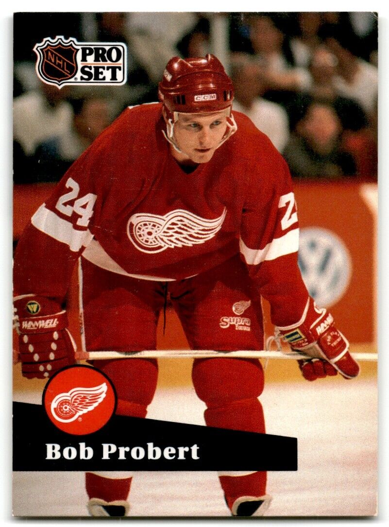 1991-92 Pro Set French Bob Probert Detroit Red Wings #61