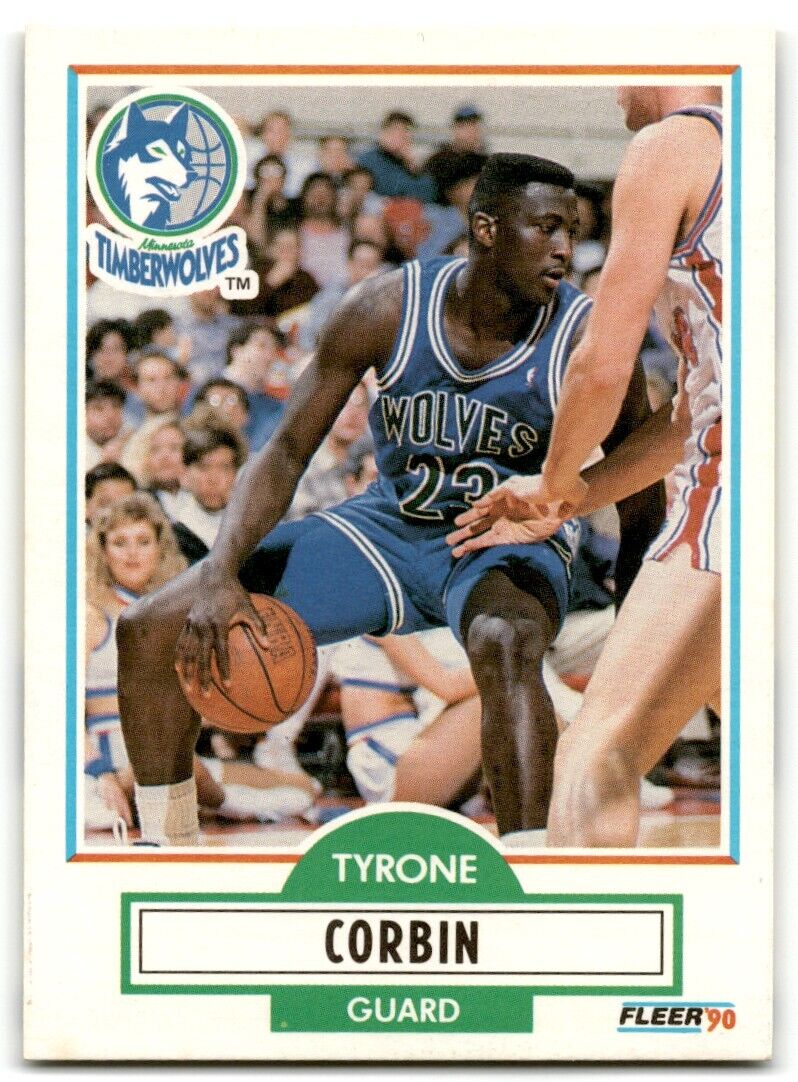 1990-91 Fleer Tyrone Corbin Minnesota Timberwolves #113