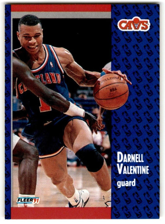 1991-92 Fleer Darnell Valentine Cleveland Cavaliers #39