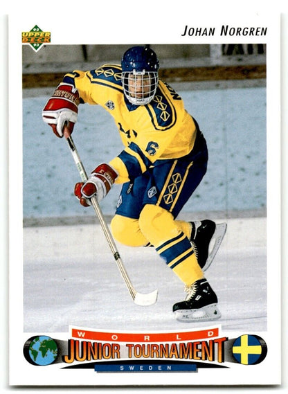 1992-93 Upper Deck Johan Norgren Rookie Sweden #225