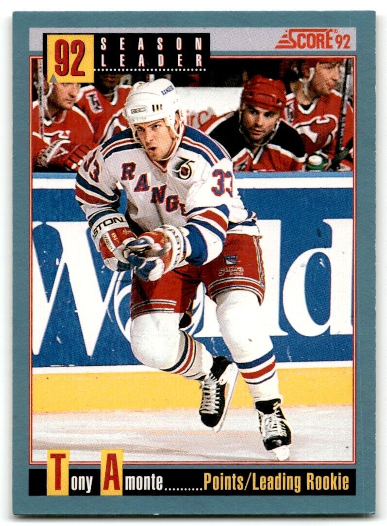 1992-93 Score Canadian Tony Amonte New York Rangers #415