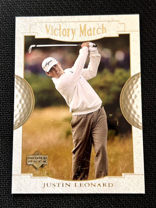 2001 Upper Deck Golf Trading Cards #164 Justin Leonard Victory March