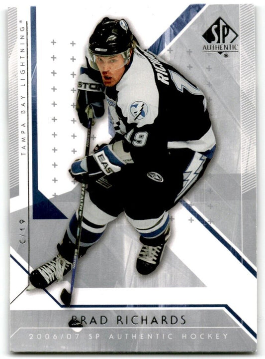 2006-07 SP Authentic Brad Richards Tampa Bay Lightning #12