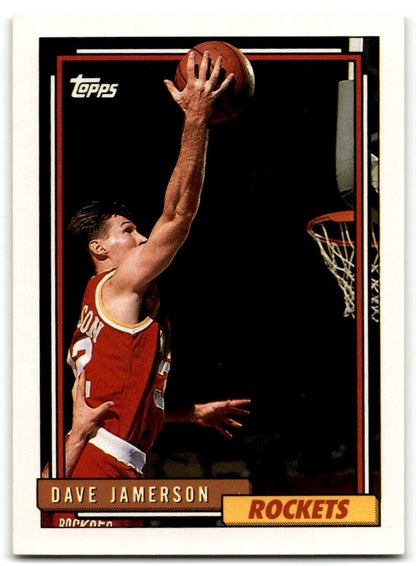 1992-93 Topps Dave Jamerson Houston Rockets #179