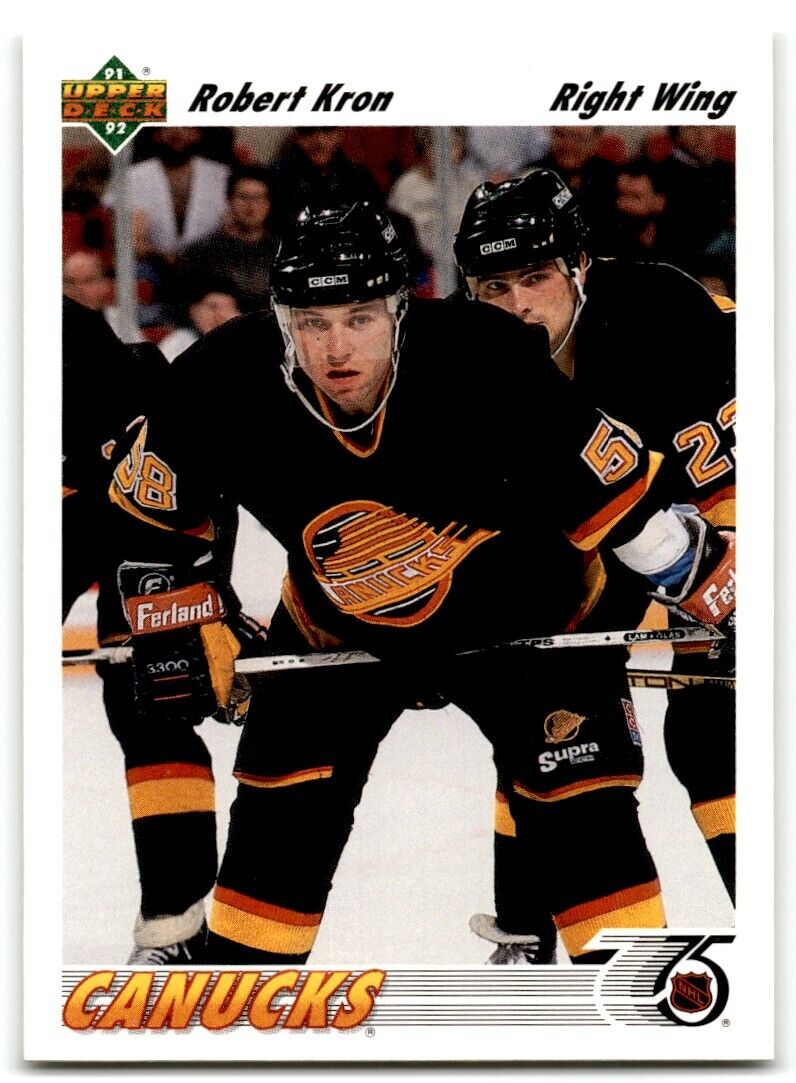 1991-92 Upper Deck Robert Kron Vancouver Canucks #225