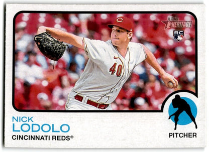 2022 Topps Heritage Nick Lodolo Rookie Cincinnati Reds #676