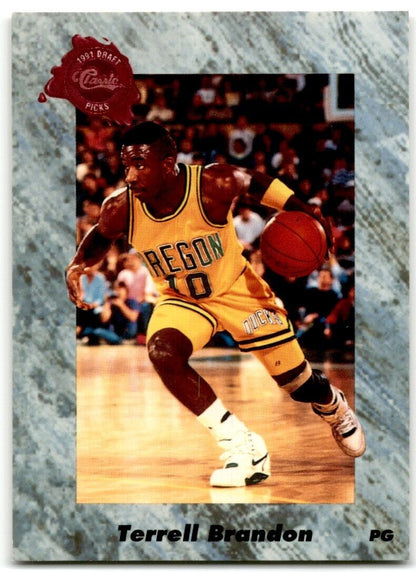 1991-92 Classic Terrell Brandon Rookie Oregon Ducks #154