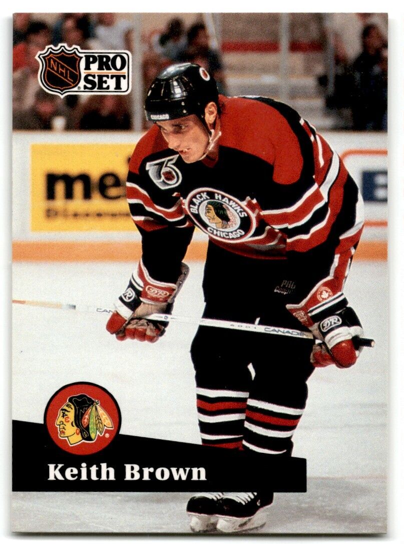 1991-92 Pro Set Keith Brown Chicago Blackhawks #371