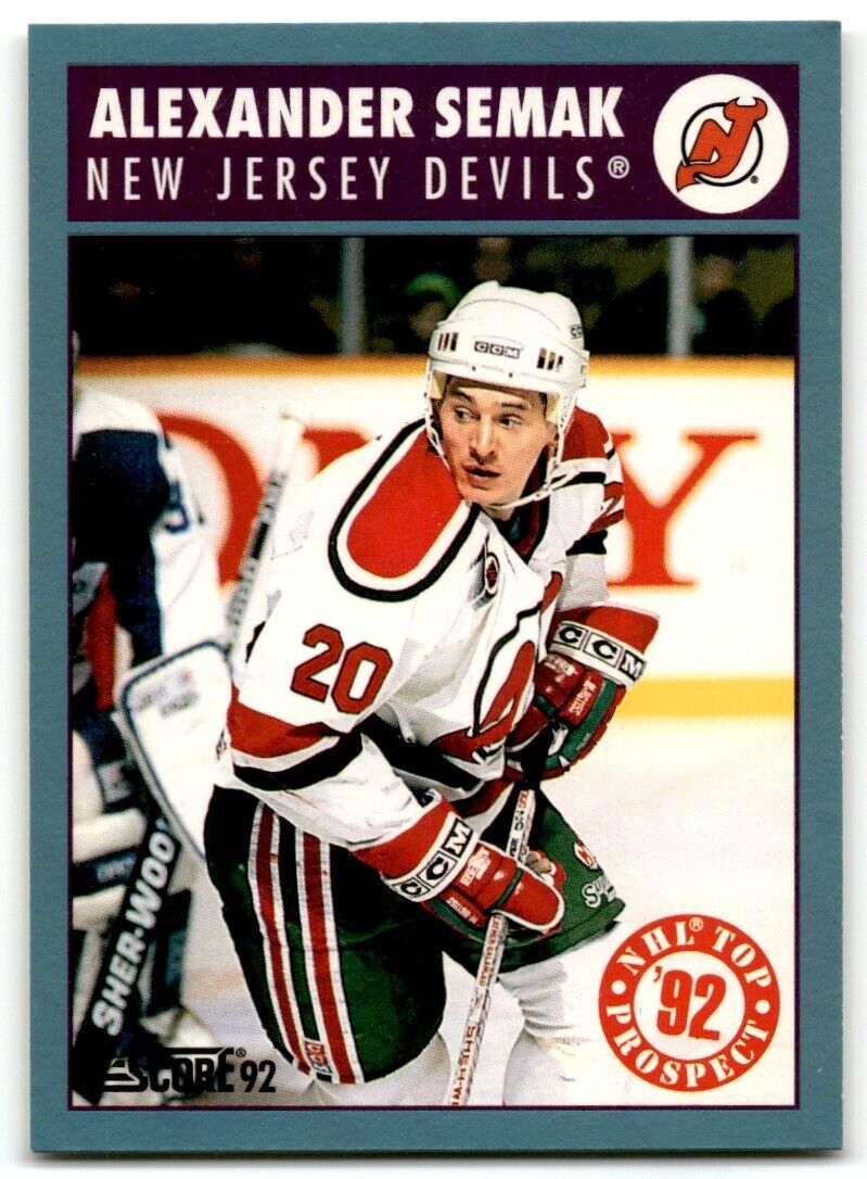 1992-93 Score Canadian Alexander Semak New Jersey Devils #451