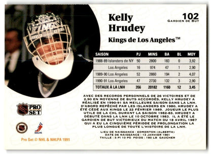 1991-92 Pro Set Kelly Hrudey Los Angeles Kings #102