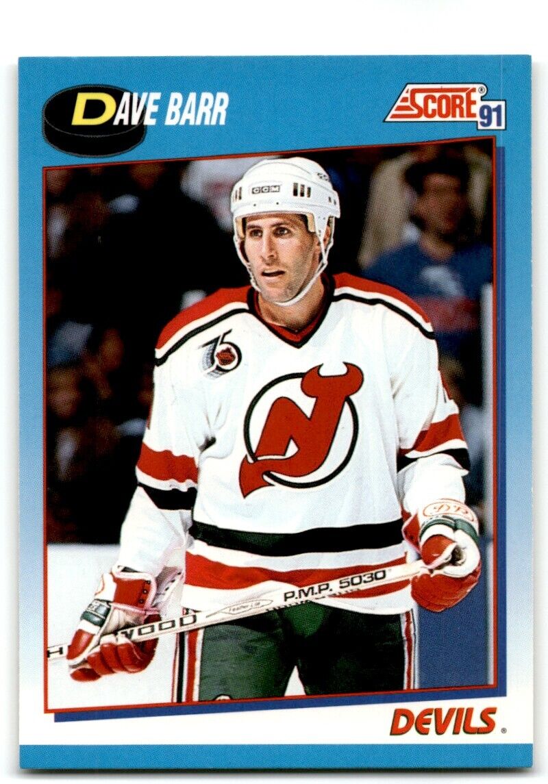 1991-92 Score Canadian Bilingual Dave Barr New Jersey Devils #597