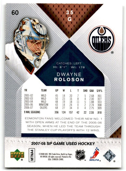 2007-08 SP Authentic Dwayne Roloson Edmonton Oilers #60