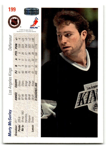 1991-92 Upper Deck French Marty McSorley Los Angeles Kings #199