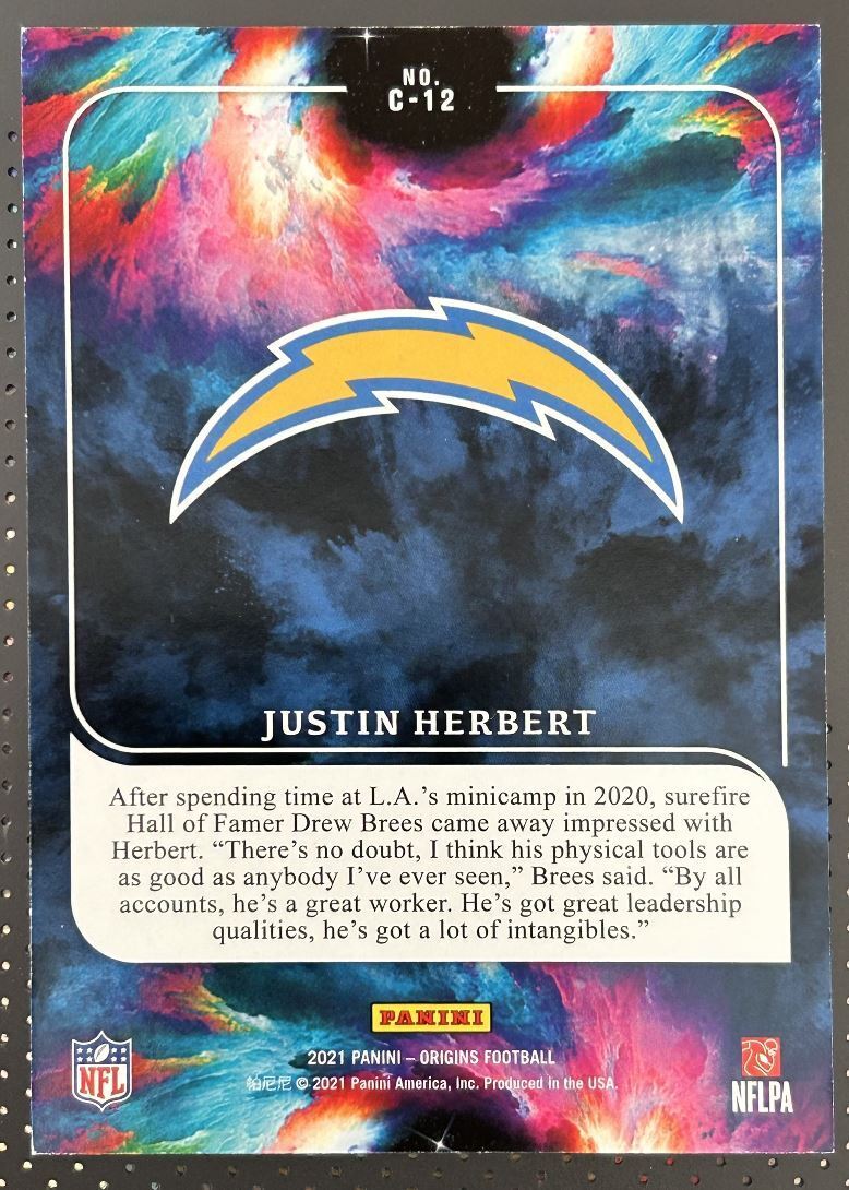 2021 Panini Origins Catapults Justin Herbert Los Angeles Chargers #C-12