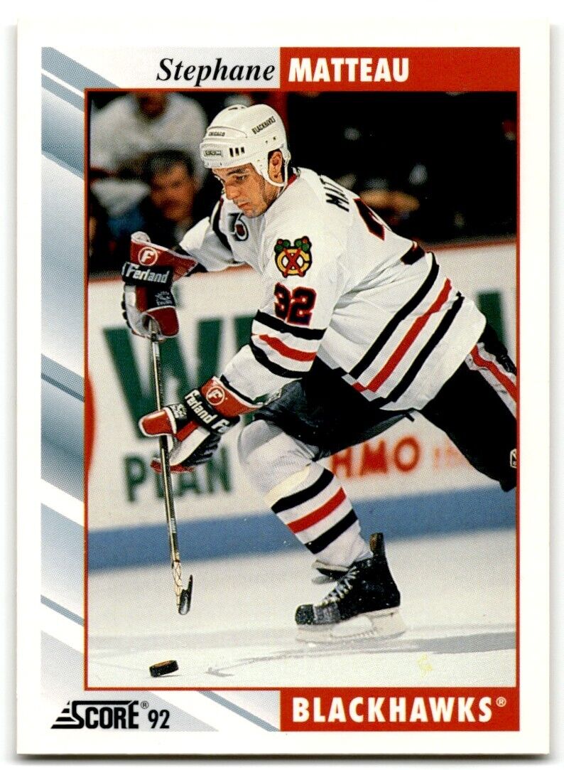 1992-93 Score Stephane Matteau Chicago Blackhawks #543