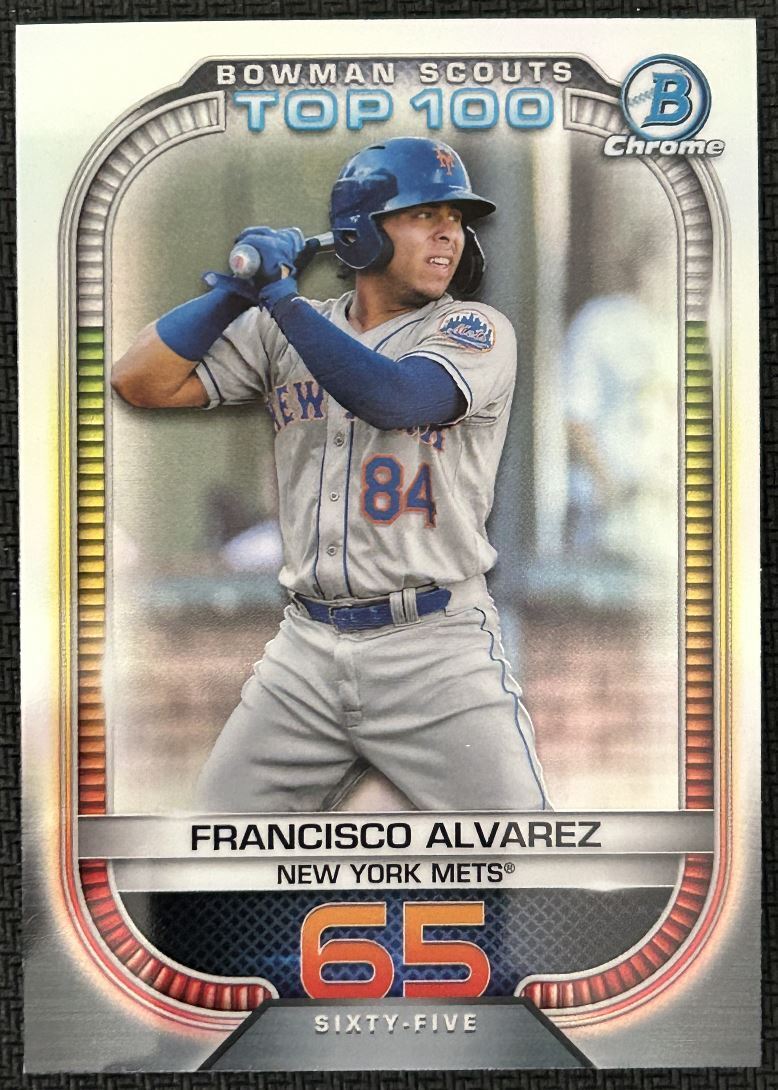 2021 Bowman Scouts Top 100 Francisco Alvarez New York Mets #BTP-65