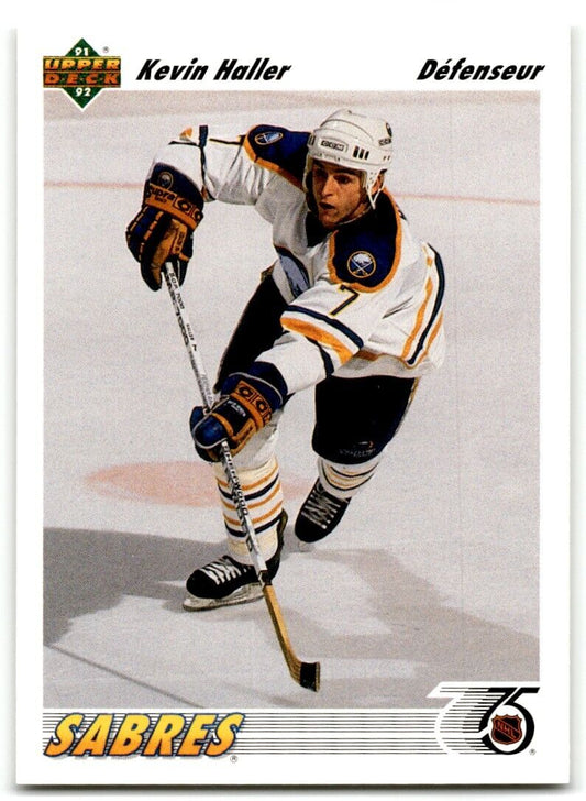 1991-92 Upper Deck Kevin Haller Rookie Buffalo Sabres #192