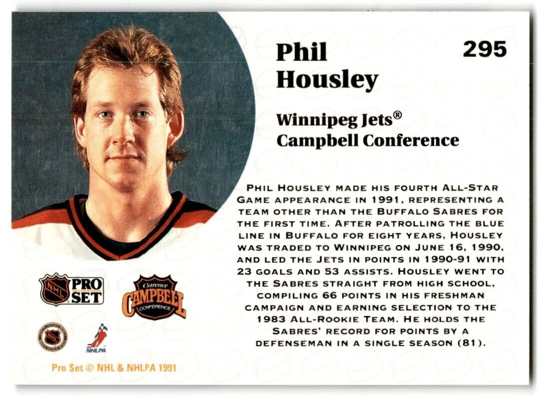 1991-92 Pro Set Phil Housley Winnipeg Jets #295