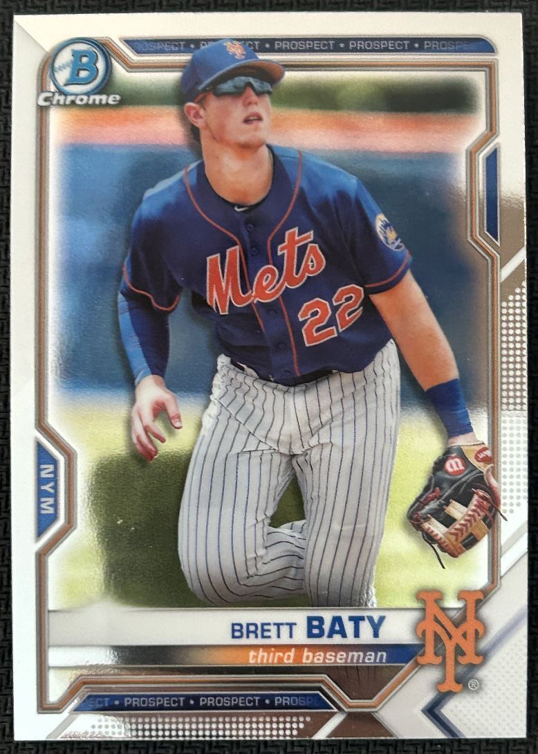 2021 Bowman Chrome Prospects Brett Baty New York Mets #BCP-67