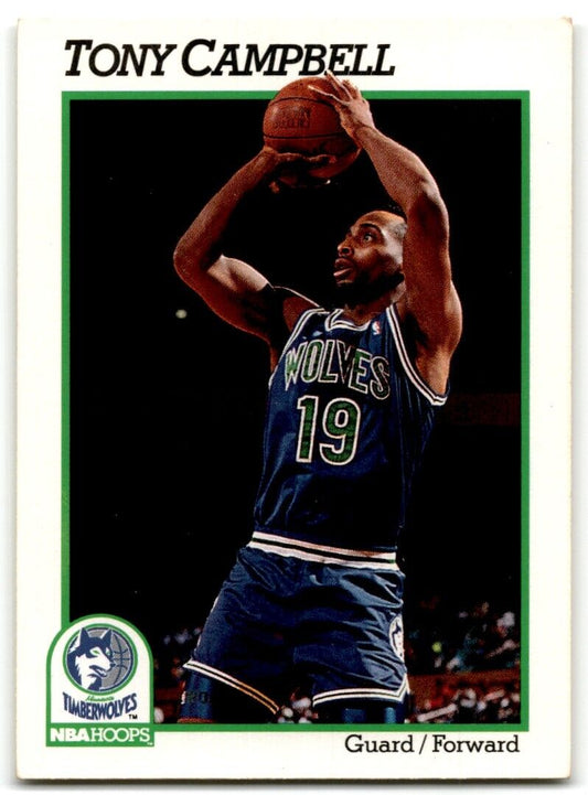 1991-92 Hoops Tony Campbell Minnesota Timberwolves #124