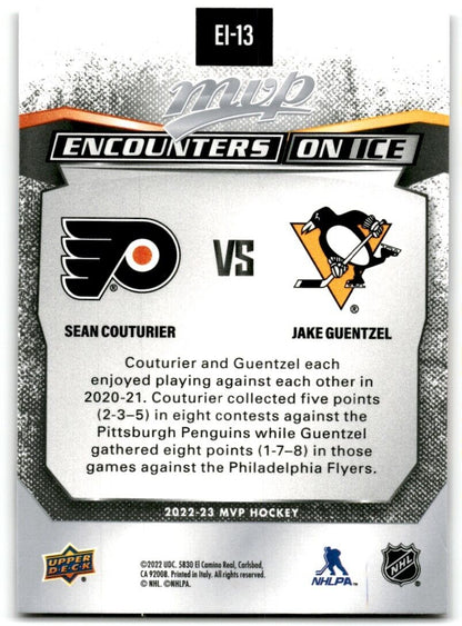 2022-23 Upper Deck MVP Encounters on Ice Sean Couturier/Jake Guentzel