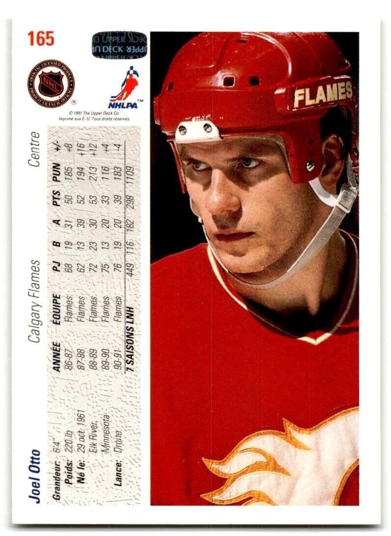 1991-92 Upper Deck French Joel Otto Calgary Flames #165