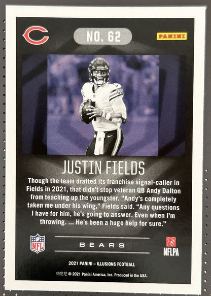 2021 Panini Illusions Justin Fields Rookie Chicago Bears #62