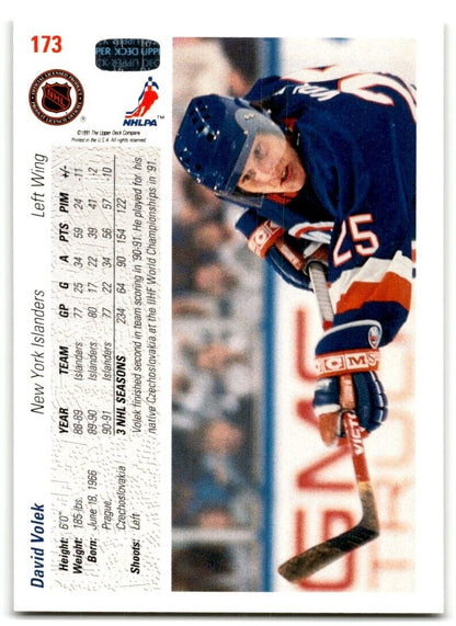 1991-92 Upper Deck David Volek New York Islanders #173