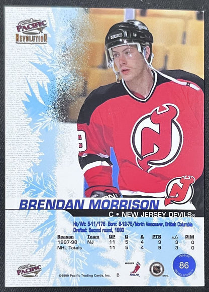 1999-00 Pacific Revolution Brendan Morrison New Jersey Devils #86