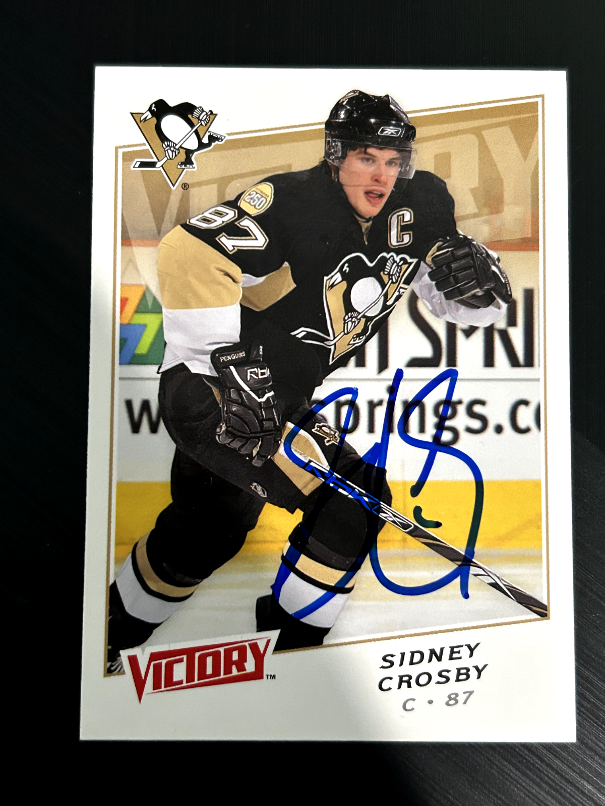 2008-09 Upper Deck Victory Sidney Crosby Pittsburgh Penguins auto signed #38