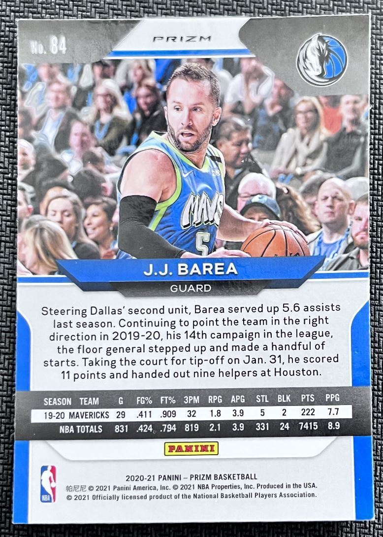 2020-21 Panini Prizm J.J. Barea Dallas Mavericks #84