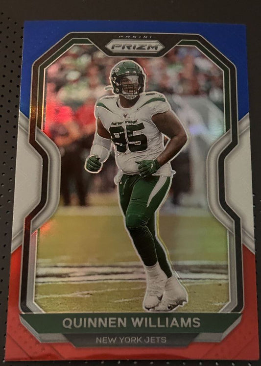 2020 Panini Prizm Blue Red Quinnen Williams New-New York Jets #32 Parallel