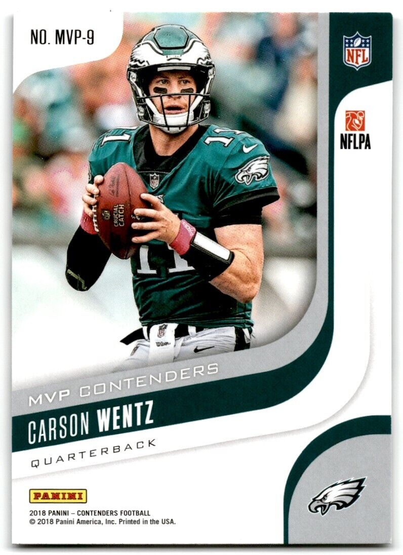 2018 Panini Contenders MVP Carson Wentz Philadelphia Eagles #MVP-9