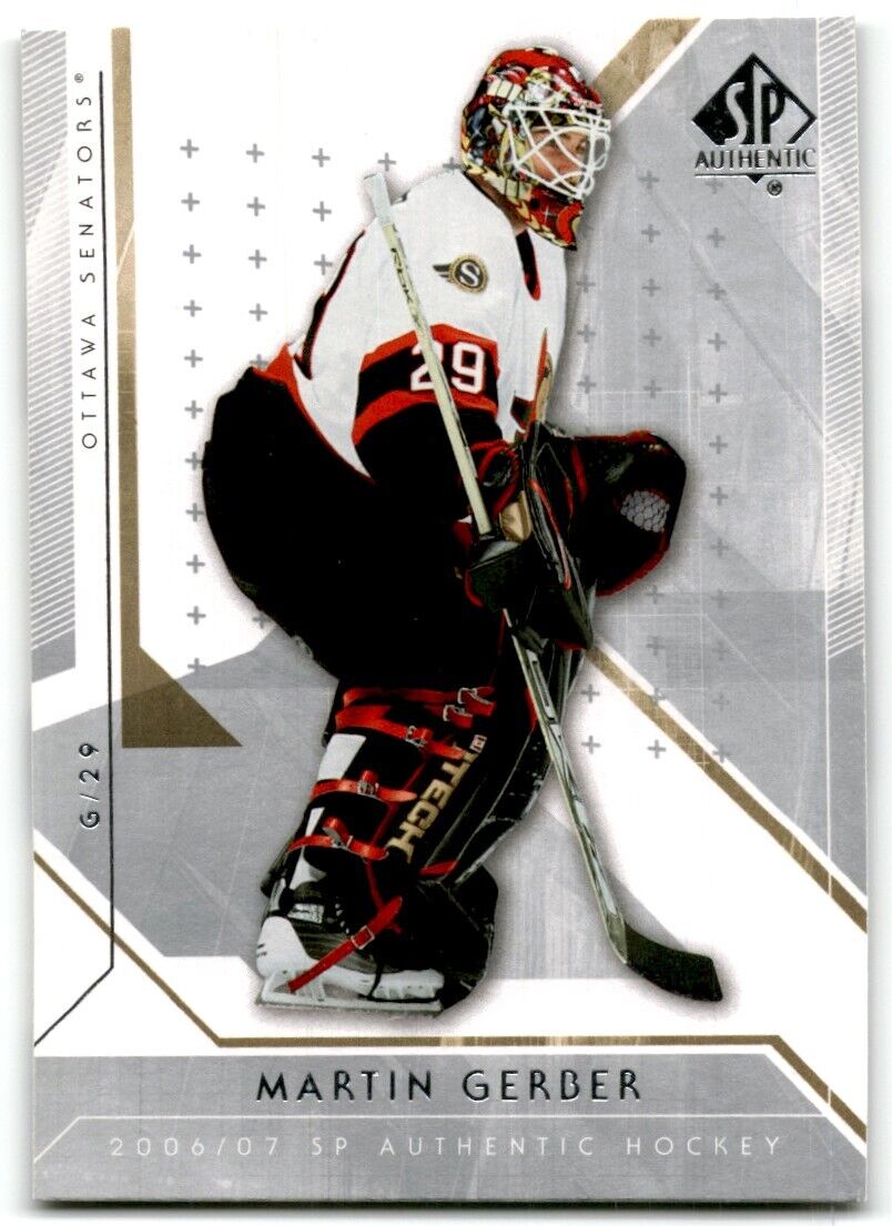 2006-07 SP Authentic Martin Gerber Ottawa Senators #35