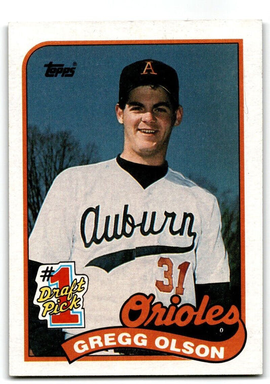 1989 Topps Gregg Olson Rookie Baltimore Orioles #161