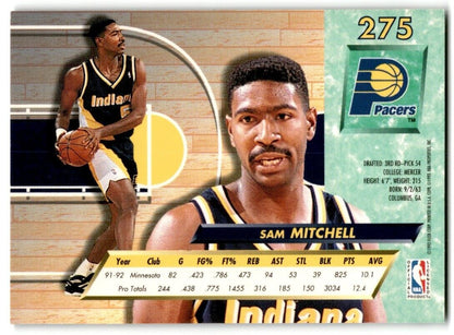 1992-93 Ultra Sam Mitchell Indiana Pacers #275