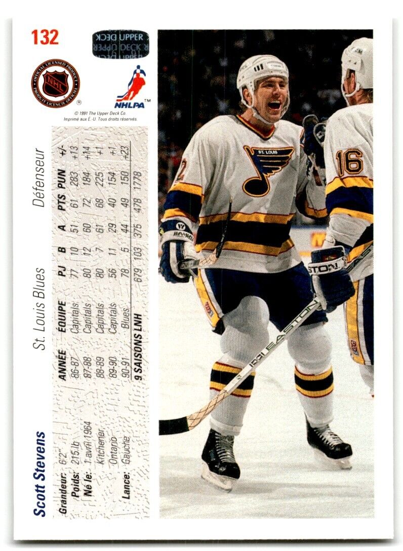 1991-92 Upper Deck French Scott Stevens St. Louis Blues #132