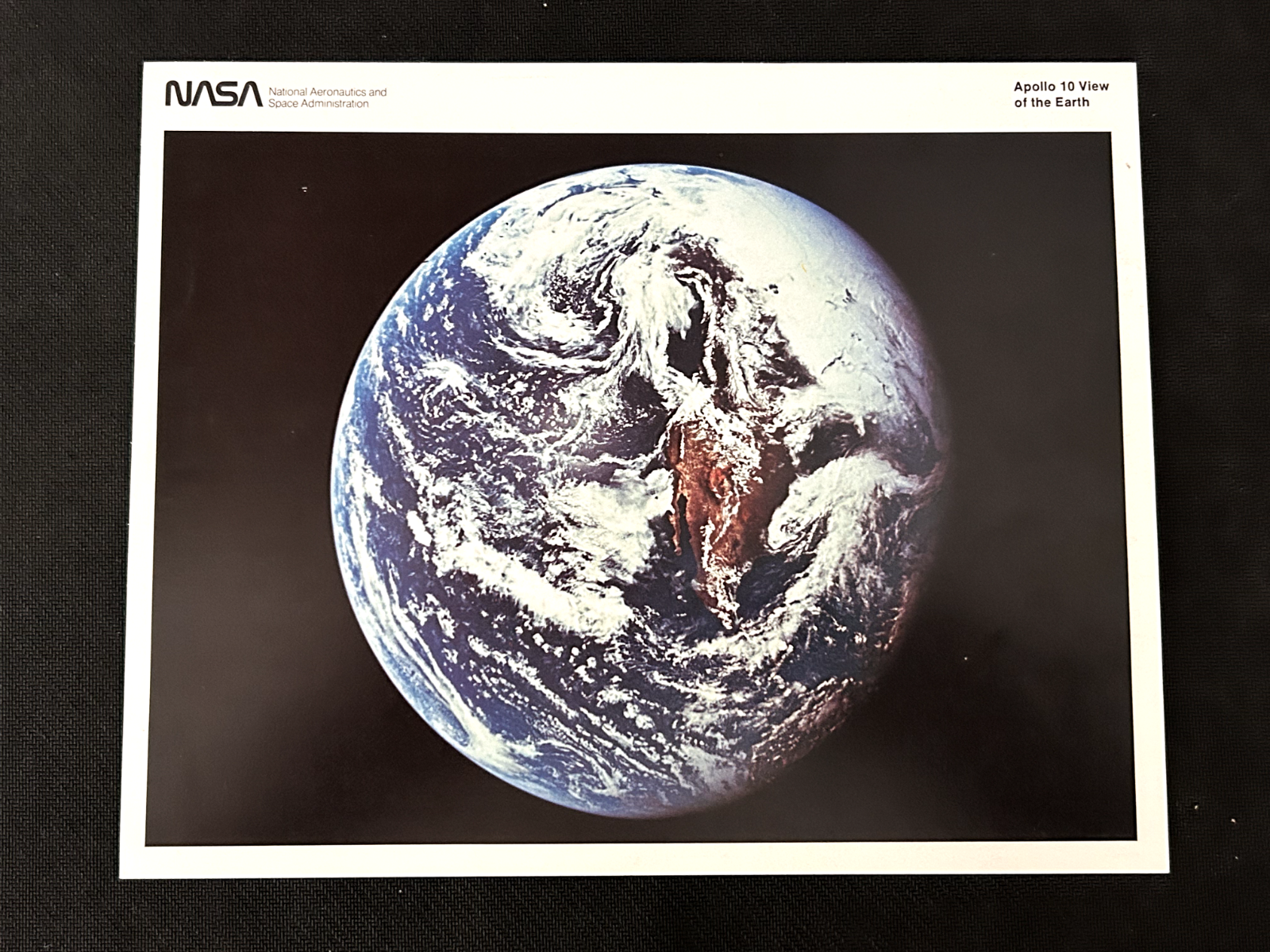 NASA - Apollo 10 View of the Earth 8X10 litho