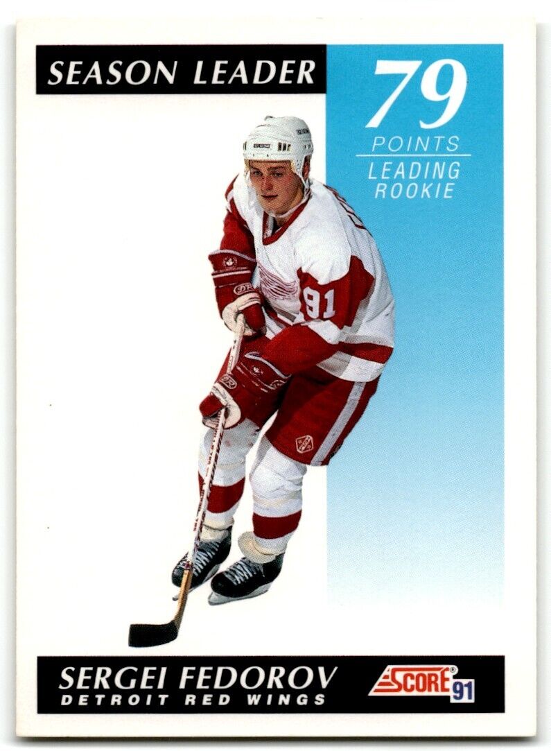 1991-92 Score Canadian Bilingual Sergei Fedorov Detroit Red Wings #298