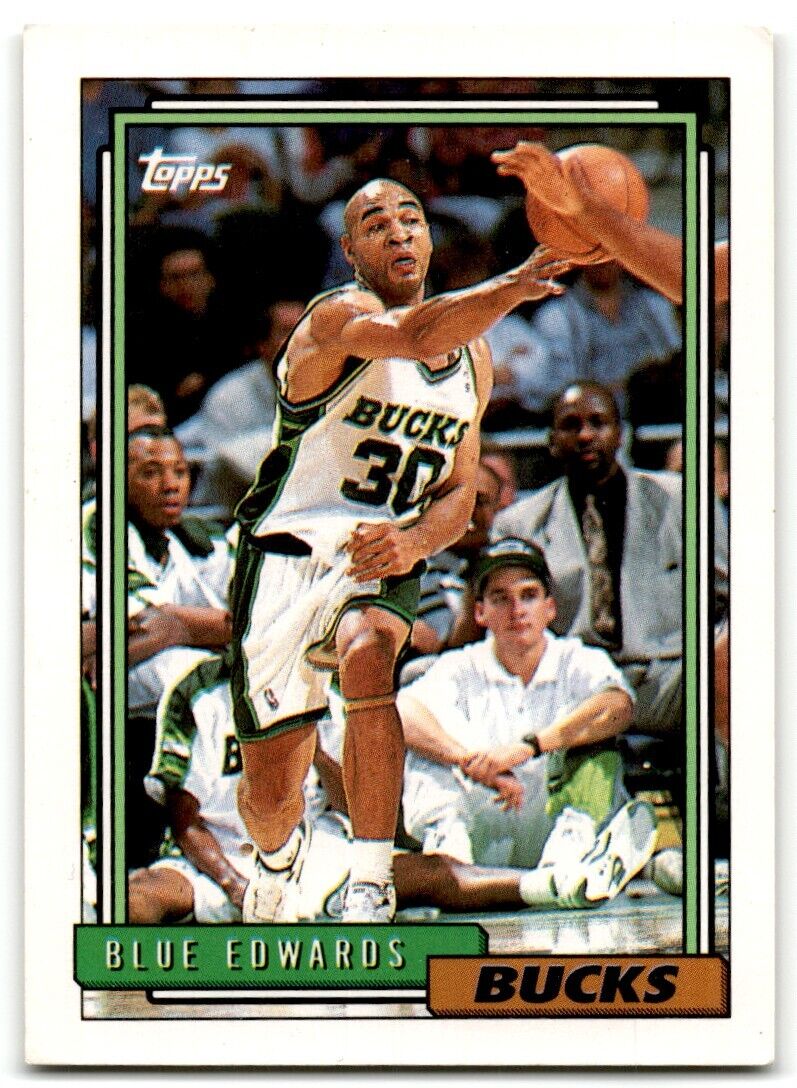 1992-93 Topps Blue Edwards Milwaukee Bucks #291