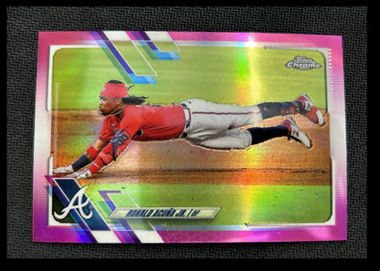 2021 Topps Chrome Pink Ronald Acuña Jr. Atlanta Braves #50 Parallel