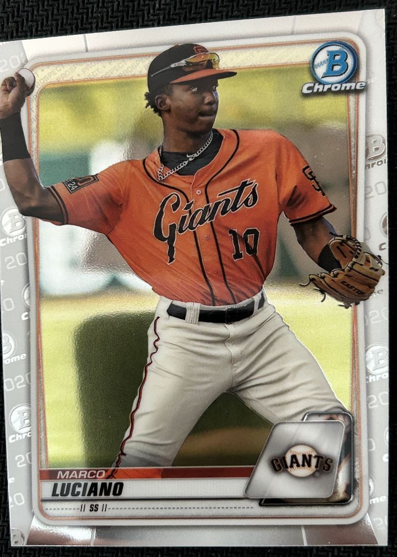 2020 Bowman Chrome Prospects Marco Luciano San Francisco Giants #BCP-103