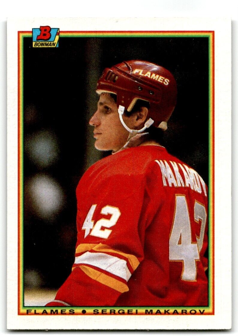 1990-91 Bowman Sergei Makarov Rookie Calgary Flames #92