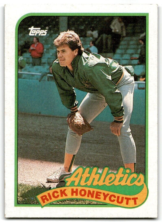 1989 Topps Rick Honeycutt Oakland Athletics #328