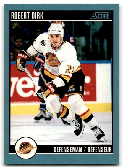 1992-93 Score Robert Dirk Vancouver Canucks #279