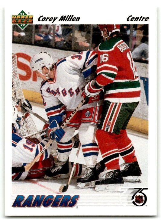 1991-92 Upper Deck French Corey Millen Rookie New York Rangers #110