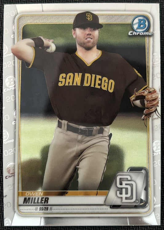 2020 Bowman Chrome Prospects Owen Miller San Diego Padres #BCP-102